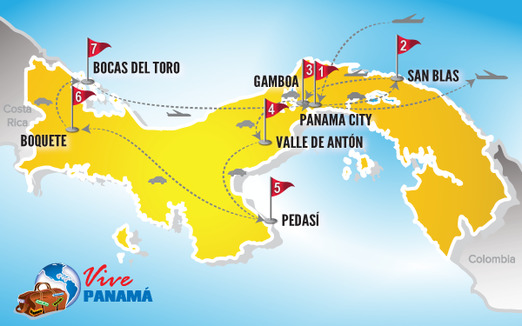 Viajes a Panama | Mapa estrellas